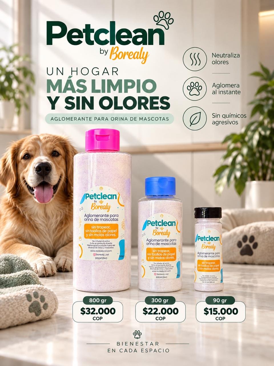 PetClean by Borealy – Aglomerante para Orina de Mascotas - Image 2