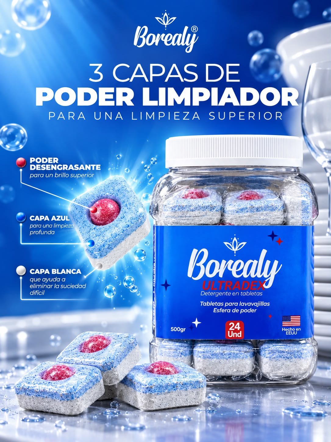 Borealy Ultradex Tabletas para Lavavajillas x100 Und - Image 9