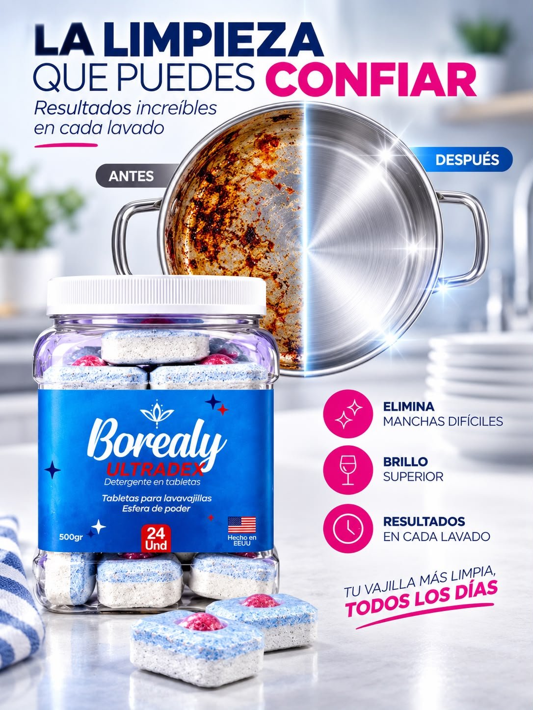 Borealy Ultradex Tabletas para Lavavajillas x100 Und - Image 10
