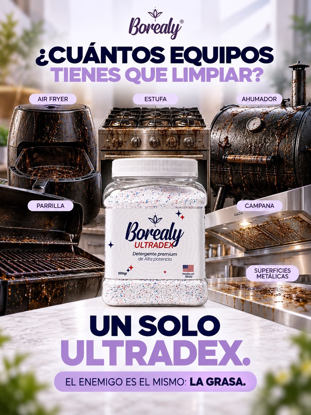 Borealy Desengrasante Premium Ultradex Cocina 500gr - Image 7