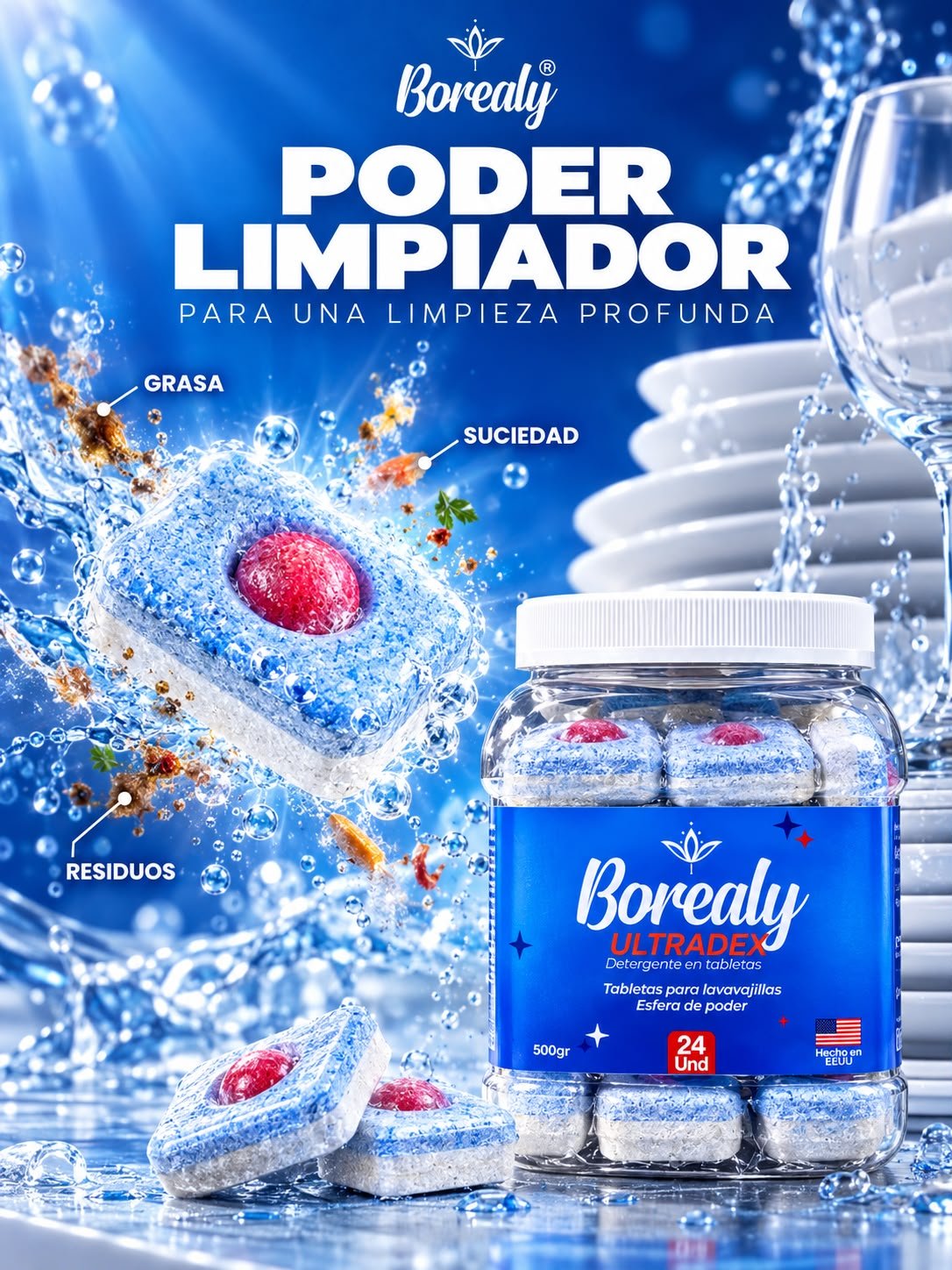 Borealy Ultradex Tabletas para Lavavajillas x100 Und - Image 4