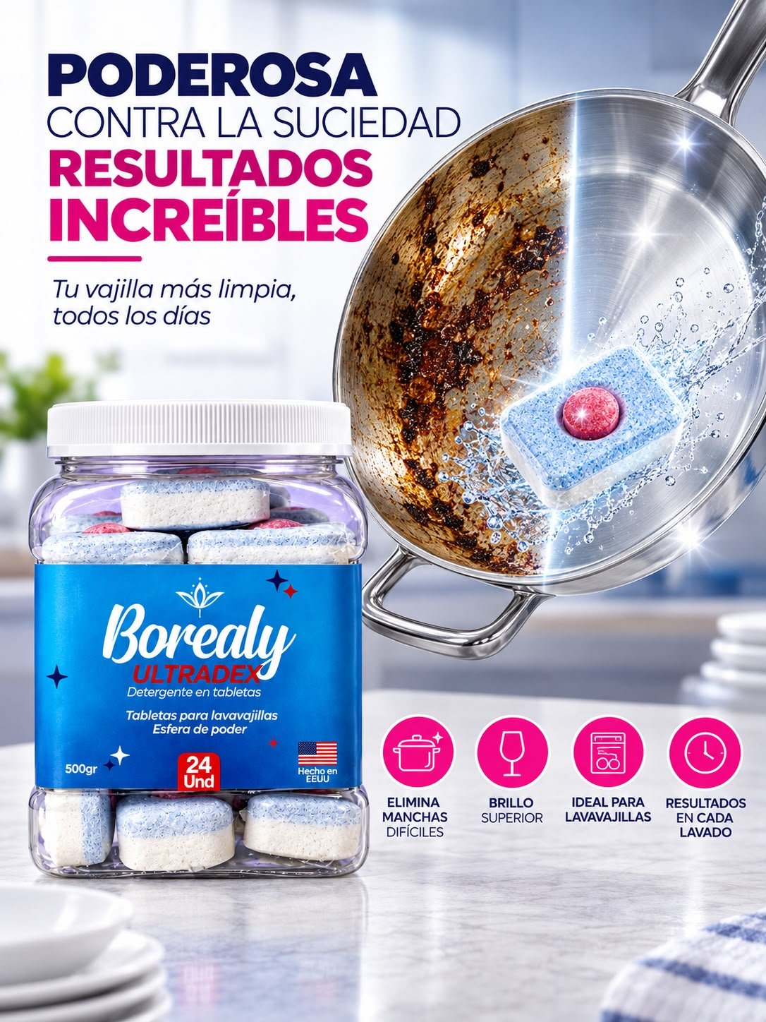 Borealy Ultradex Tabletas para Lavavajillas x100 Und - Image 6
