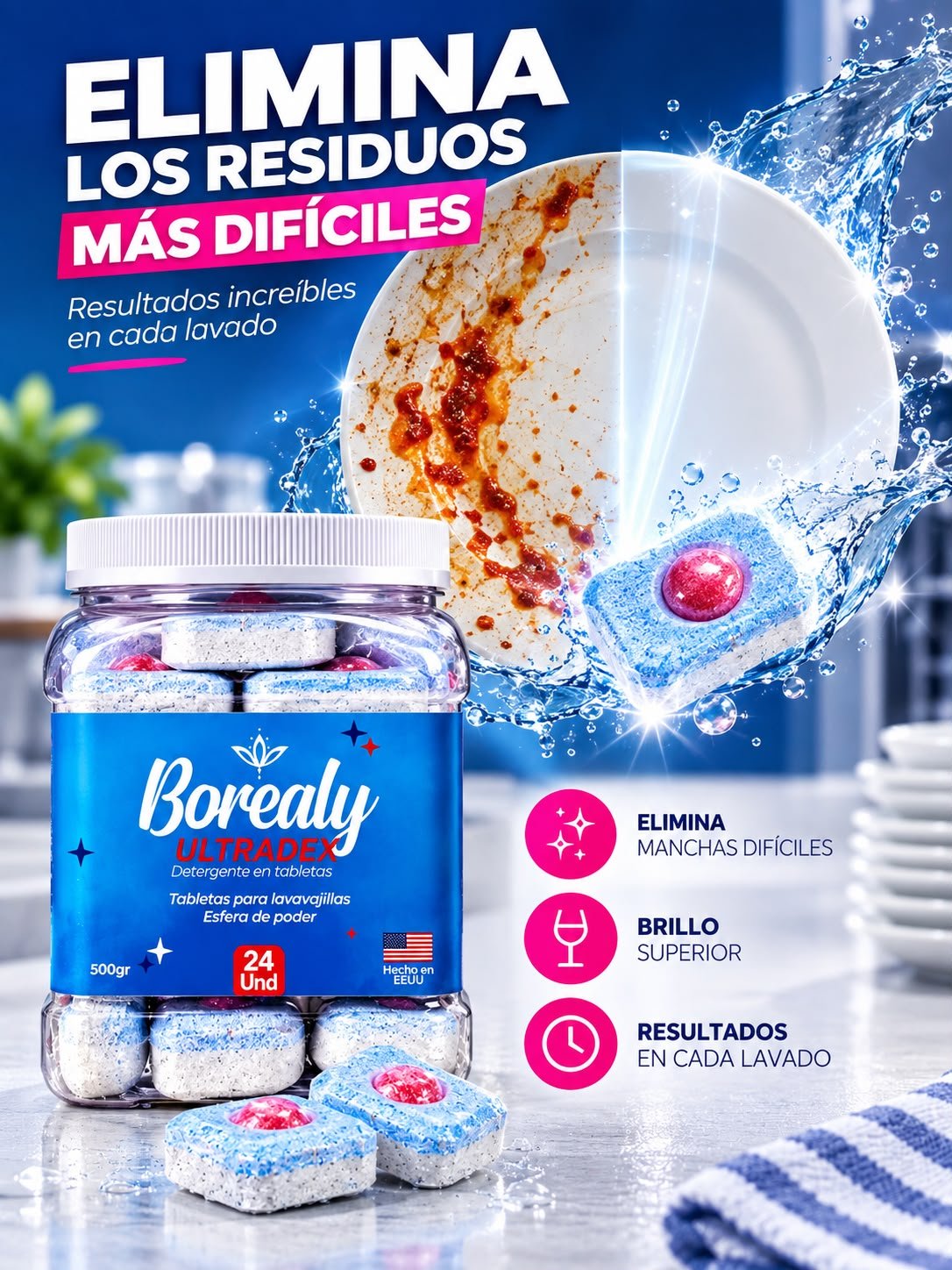 Borealy Ultradex Tabletas para Lavavajillas x100 Und - Image 7